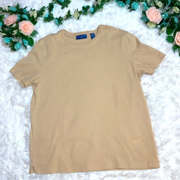 Karen Scott Women’s Small Tan Short-Sleeved Shirt - Picture 2 of 4